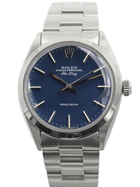 rolex air king precision 34mm zaffiro oyster blue|rolex air king watch.